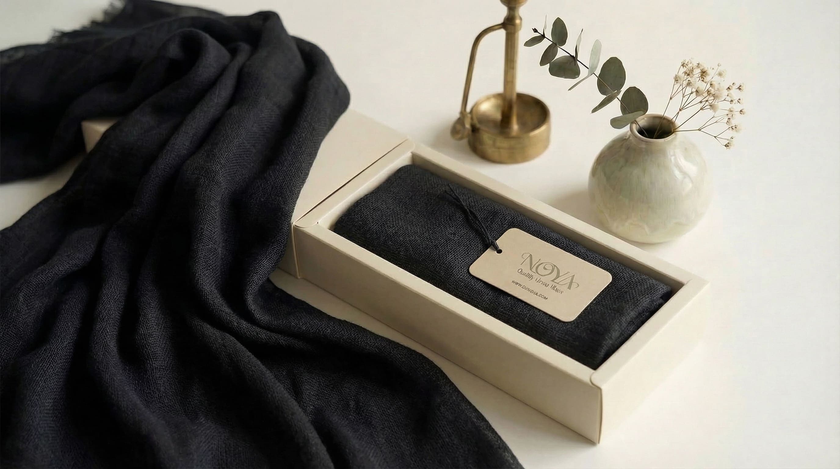 Pure Cotton Hijab - Black