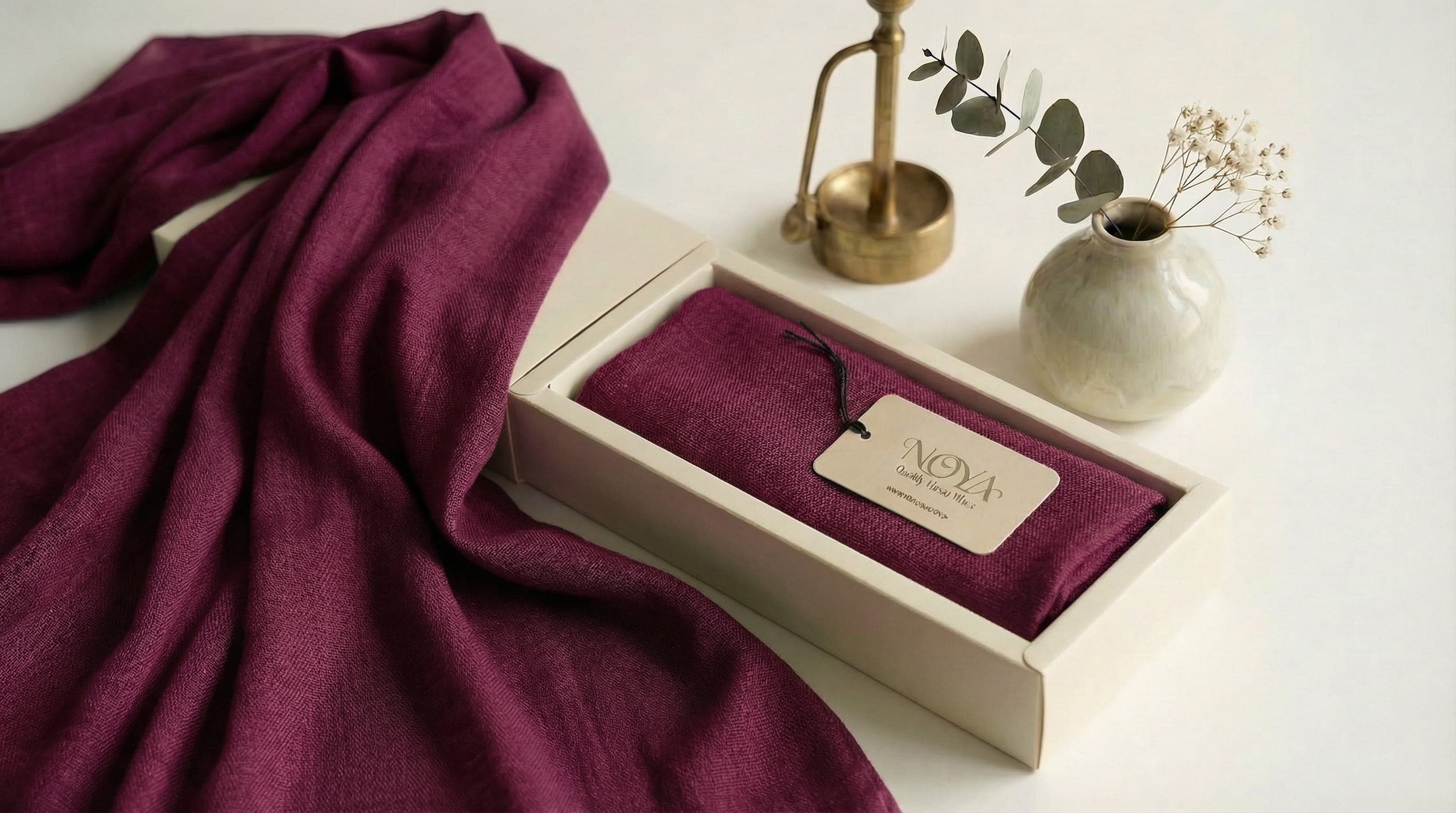 Pure Cotton Hijab - Dark Maroon
