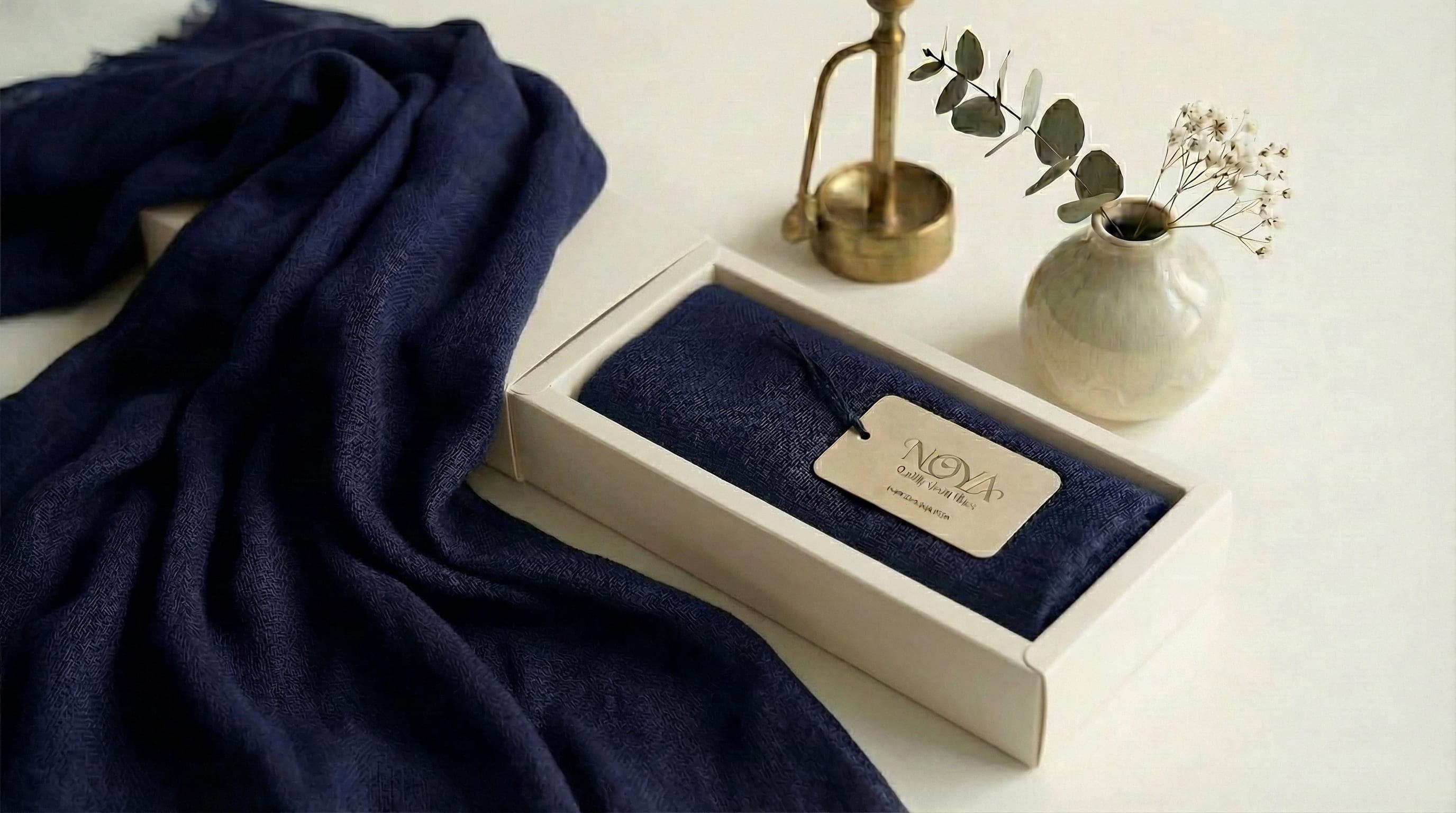 Pure Cotton Hijab - Navy Blue