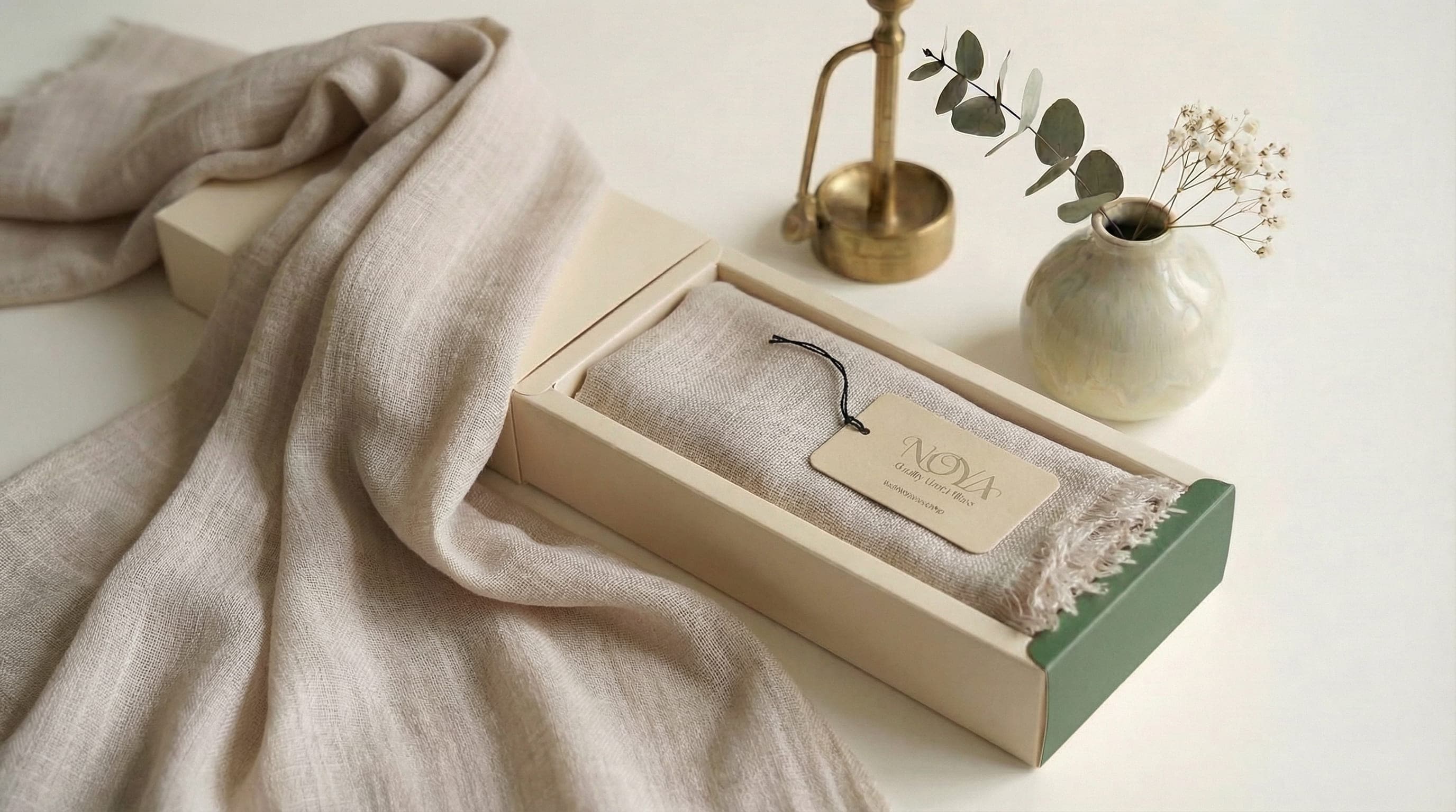 Pure Cotton Hijab - Light Beij